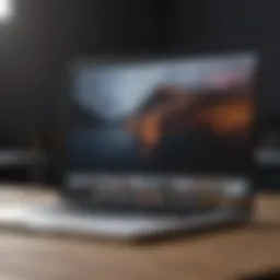Sleek design of the latest MacBook Pro