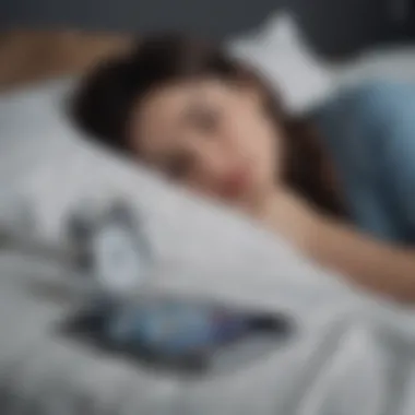 Understanding Sleep Patterns and Technology A graphic representation of sleep patterns and smartphone usage