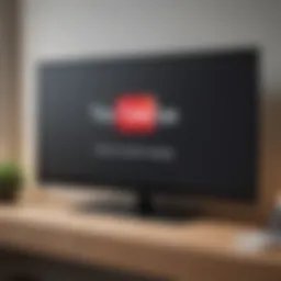 Modern TV screen displaying YouTube TV interface