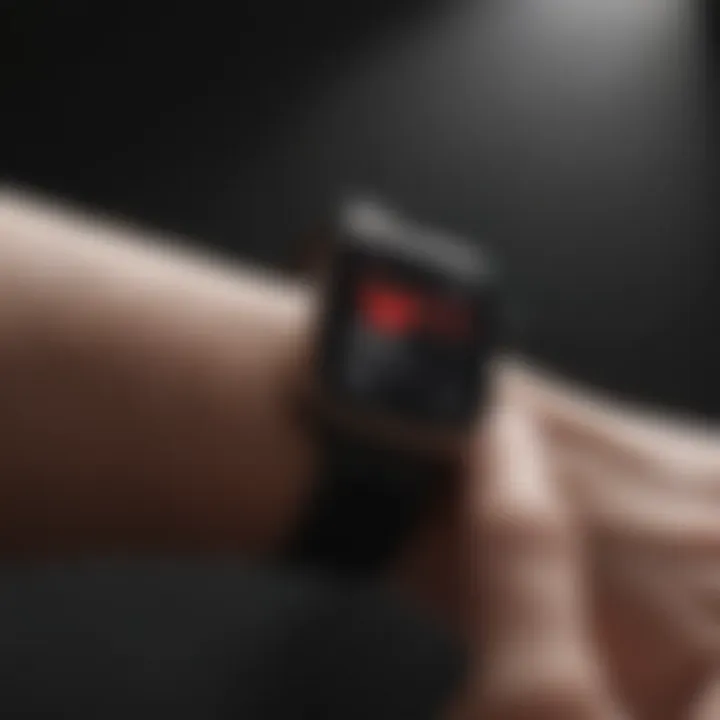 Apple Watch measuring heart rate during workout