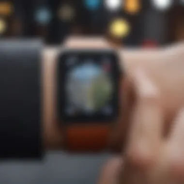 Screenshot of Find My app interface showing iWatch location