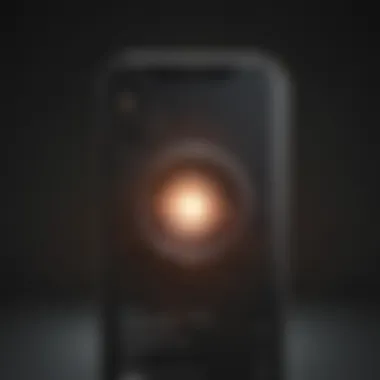 Illustration of an iPhone flashlight icon