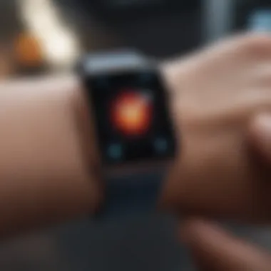 Apple Watch with health tracking features on display