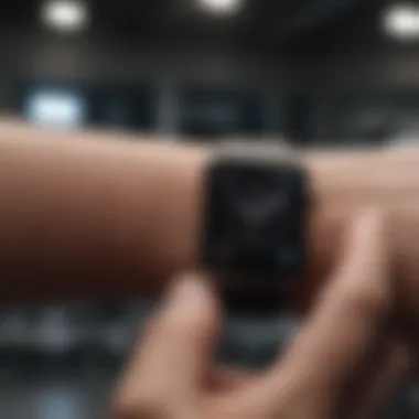 Apple Watch tracking intense workout