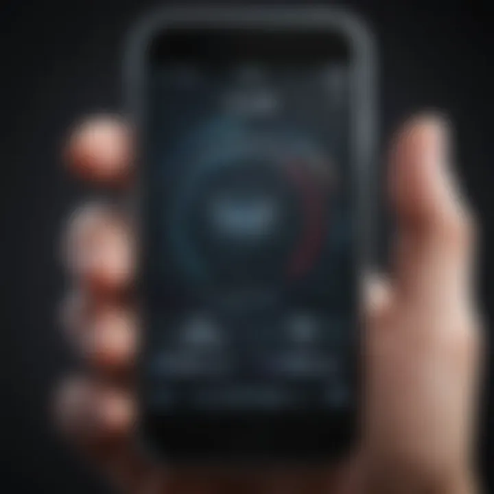 Close-up of iPhone sensor used for health tracking