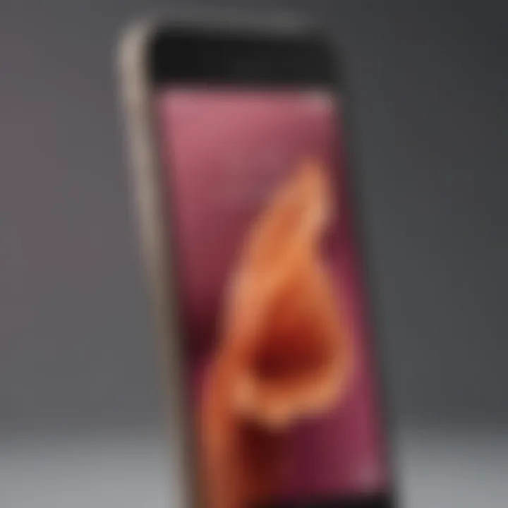 Close-up of iPhone SE showcasing its design