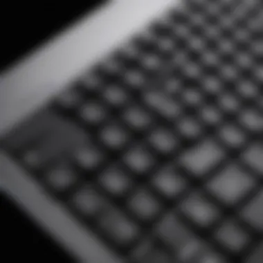 Close-up of MacBook Air's keyboard and trackpad