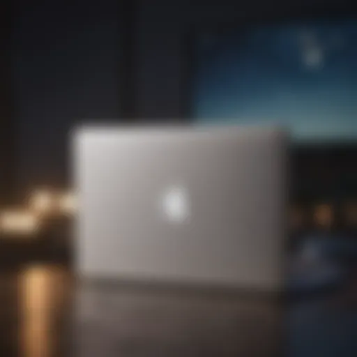 Illustration of MacBook with iCloud logo