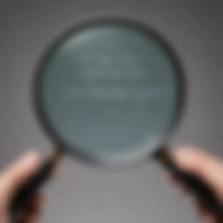 Magnifying glass searching for password