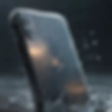 Modern iPhone showcasing its water resistance capabilities