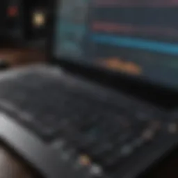 MacBook Pro with music production software for professionals
