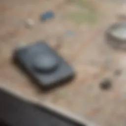 A visual representation of an iPhone with a map and compass