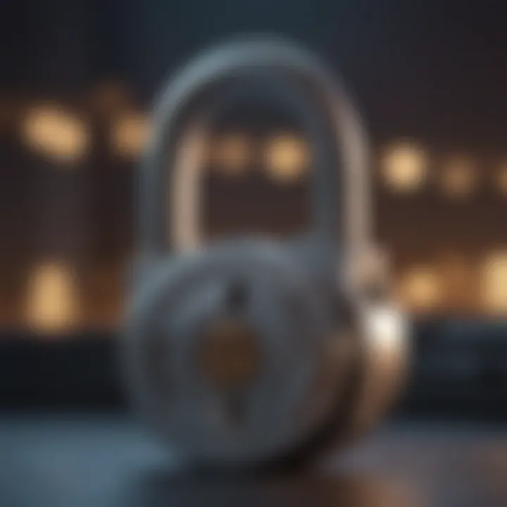 A digital padlock symbolizing account security measures.