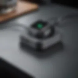Compact travel charger with Apple Watch