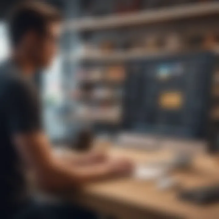 A customer reviewing various payment options for a traded-in MacBook