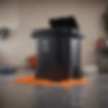 Robot vacuum cleaner dustbin emptying system