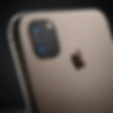 A close-up of the latest iPhone model showcasing its sleek design and features