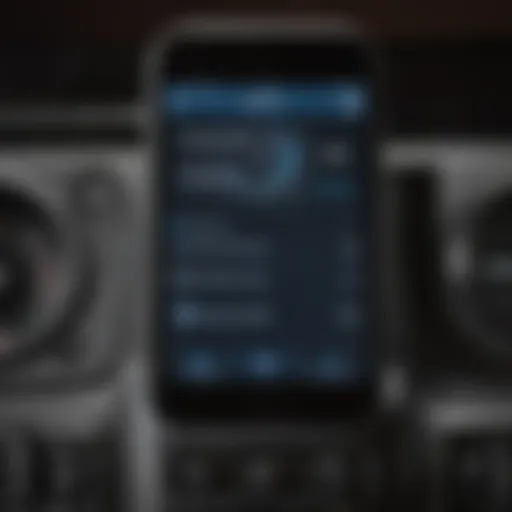 Smartphone with SiriusXM logo displayed