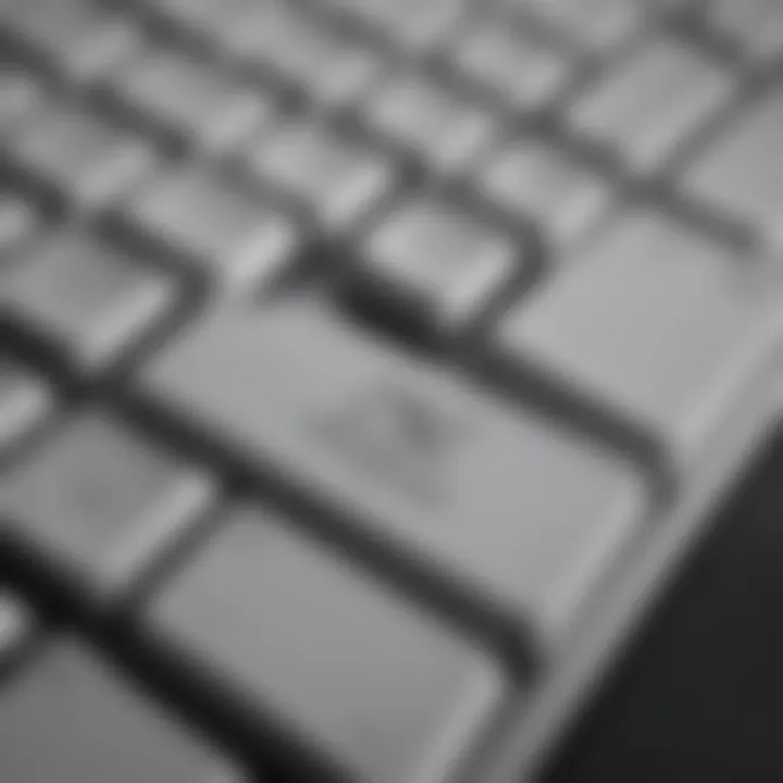 Sleek design showcasing degree symbol on Mac keyboard