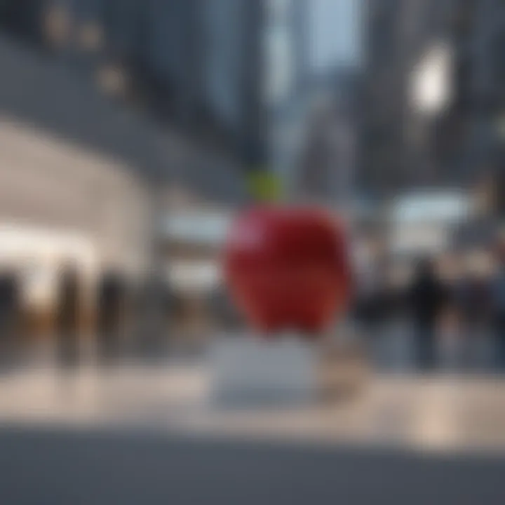 Sleek and Modern Apple Product Display in Store