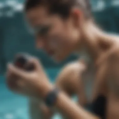 Apple Watch capturing swimming metrics