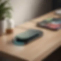 Elegant hidden wireless charger integrated into a modern living space