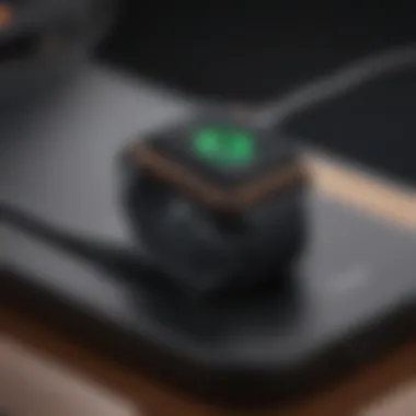 User-Friendly Charger for Apple Watch A user-friendly wireless charger for Apple Watch demonstrating efficiency