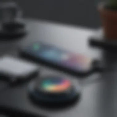 An array of wireless chargers showcasing compatibility with various Apple products