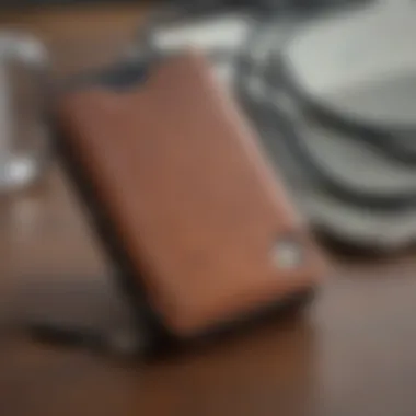 MagSafe Folio Wallet attached to an iPhone demonstrating its functionality