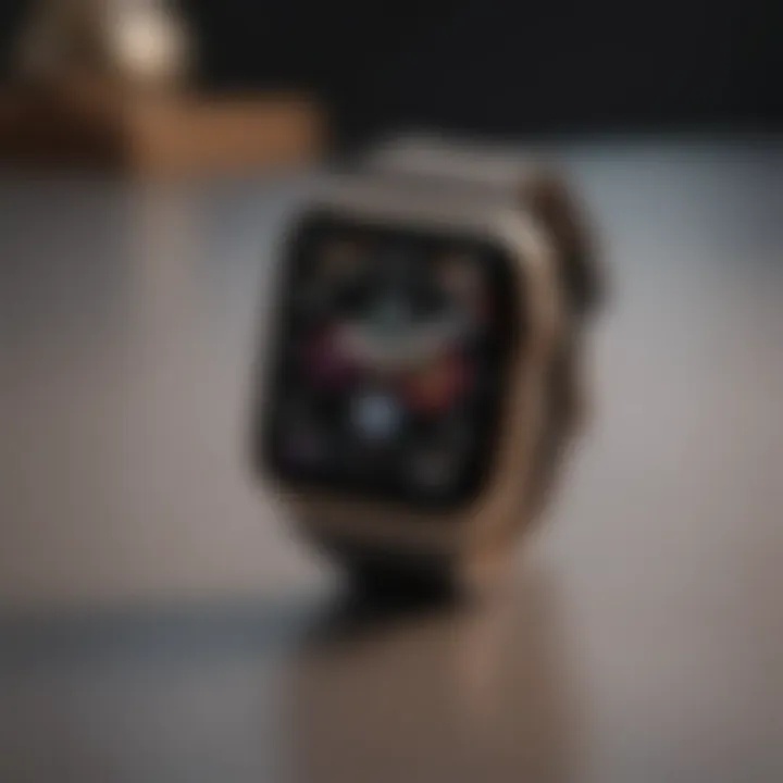 Elegant Apple Watch on a luxurious background