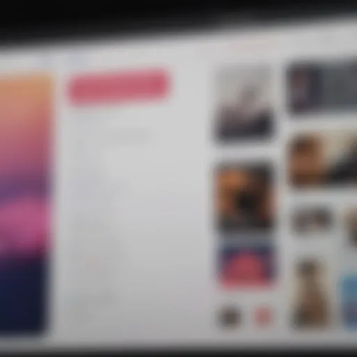 Visual representation of Apple Music search history interface