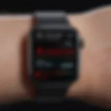 Apple Watch SE displaying blood pressure readings on its screen