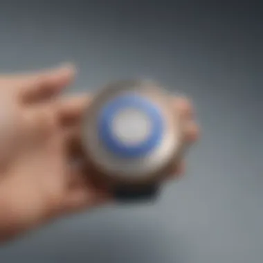 Illustration of an AirTag in use tracking a lost item
