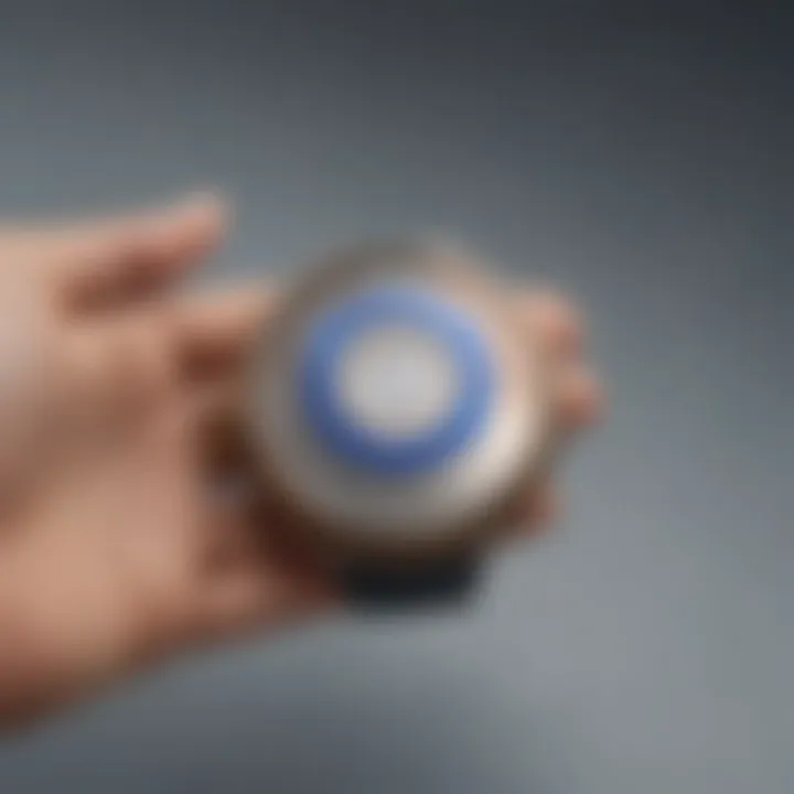 Illustration of an AirTag in use tracking a lost item