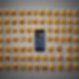 A timeline showcasing the evolution of iPhone emoticons