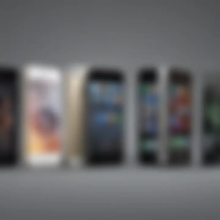 An infographic depicting the evolution of iPhones over the years.