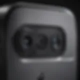 Close-up view of iPhone showcasing IR scanner technology