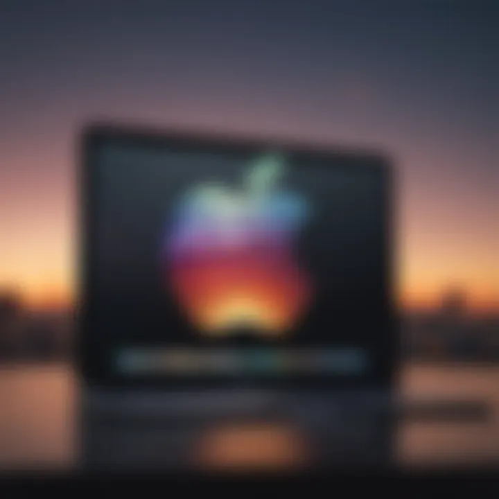 Illustration of iTunes logo on a computer screen