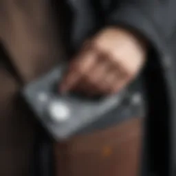 Airtag embedded in wallet fabric