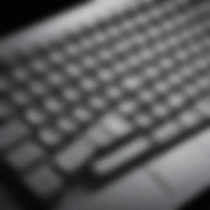 Apple laptop keyboard with backlit keys