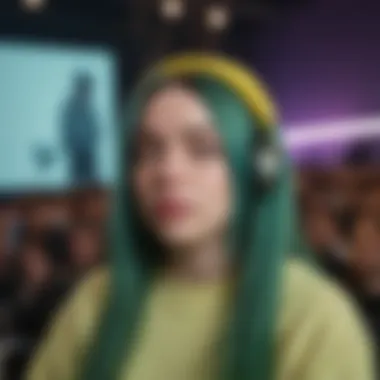 Audience immersed in a virtual realm during Billie Eilish's livestream concert