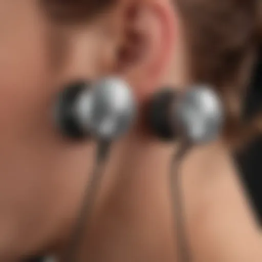 Close-up view of the Verizon iPhone earbuds showcasing their sleek design