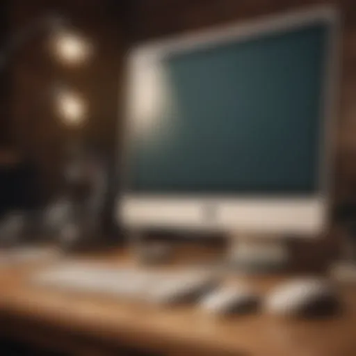 Vintage iMac on Wooden Desk