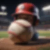 Baseball icon on iPhone screen