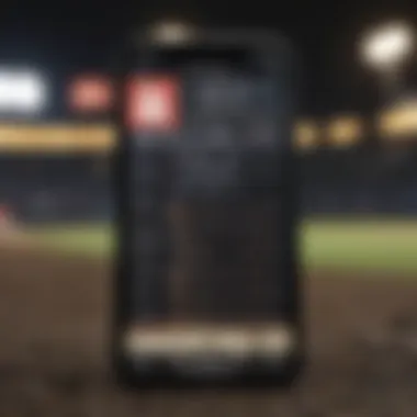 MLB schedule displayed on iPhone