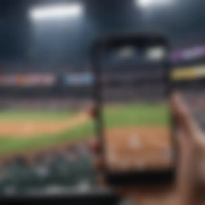 Streaming MLB game live on iPhone