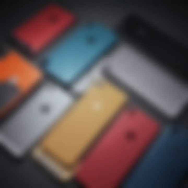 Diverse range of Apple phone colors and sizes